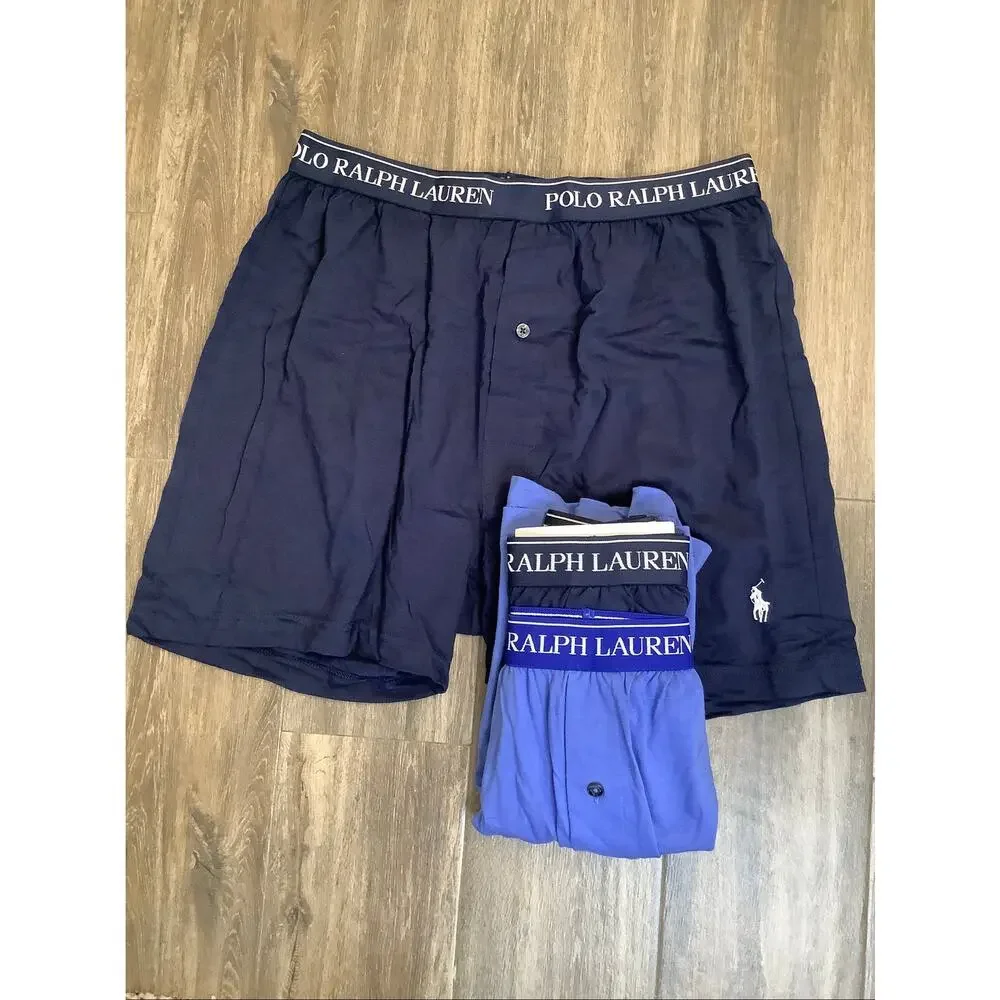 Polo Ralph Lauren Men's MD 3 Pack Classic Fit Cotton Knit Boxers Shorts B21-3
